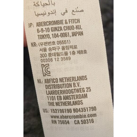 Abercrombie & Fitch Open Front Jacket Women’s XS Black Sherpa Lined Coat EUC - Picture 9 of 10